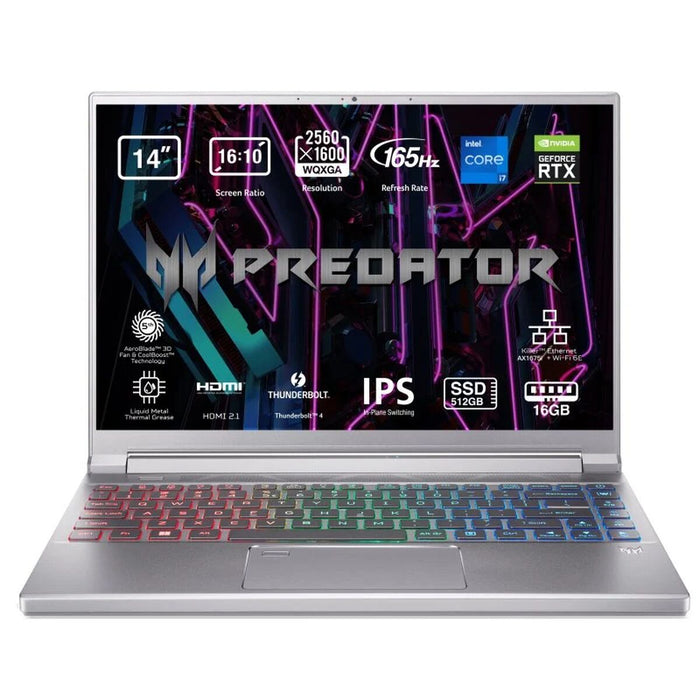 Laptop Acer Predator Triton 300 SE PT314-52s-76F0 14" i7-12700H 16 GB RAM 512 GB SSD NVIDIA GeForce RTX 3060 Qwerty Spaniolă
