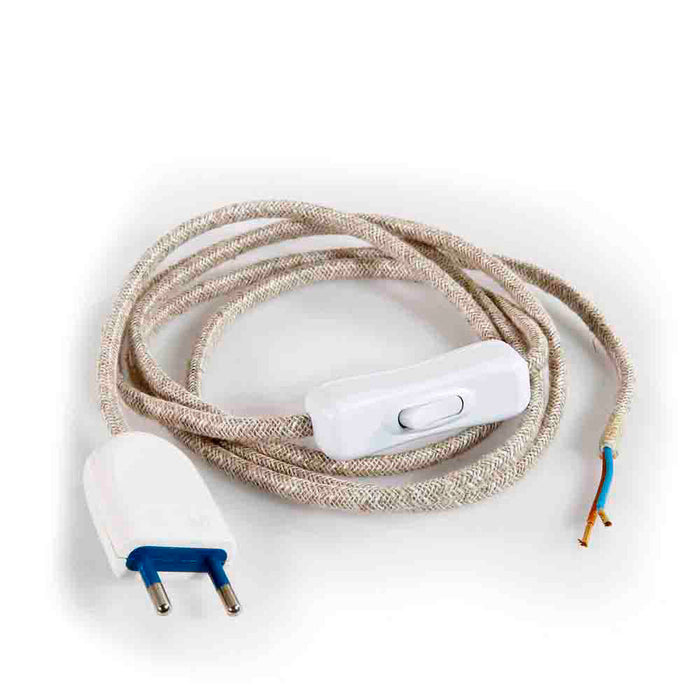 Cablu de Alimentare EDM Întrerupător lumină Şiret, sfoară 2 x 0,75 mm 2 m