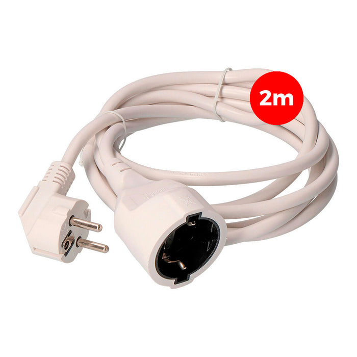 Cablu Prelungitor EDM 3 x 1,5 mm 2 m Alb