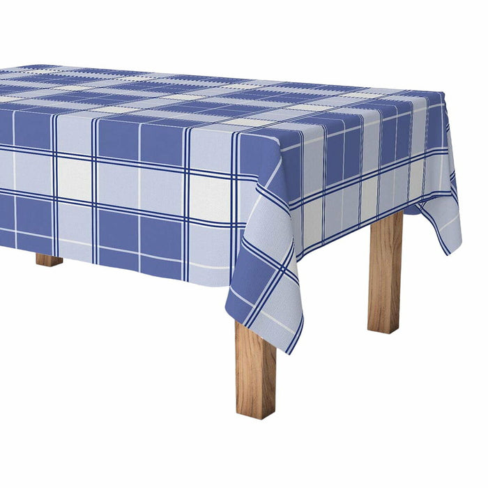 Față de masă pe o rolă Exma Rezistent la pete Albastru La pătrat Clasic 140 cm x 25 m