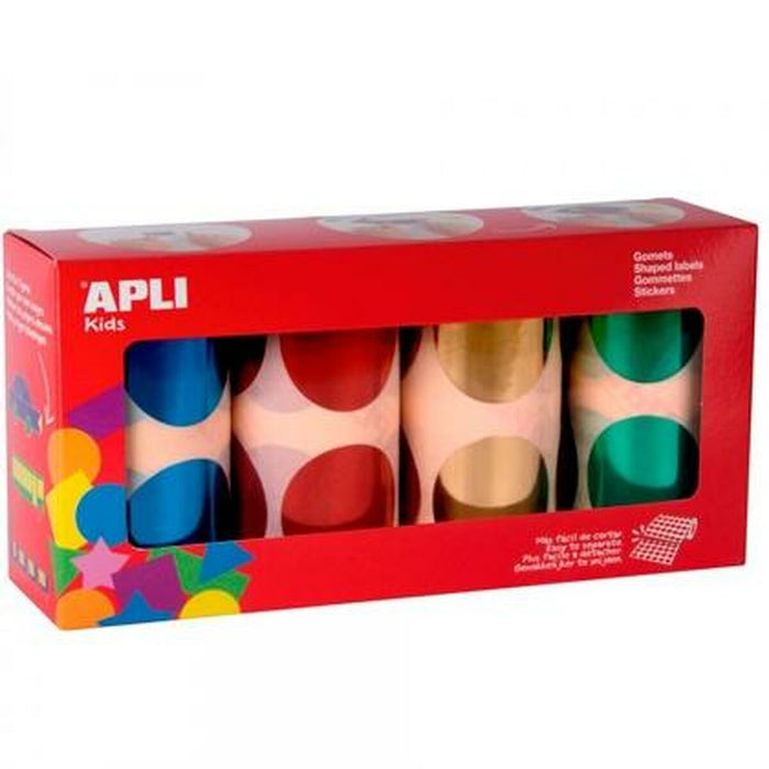 Autocolante Apli Gomets Multicolor Rotund (4 Piese)