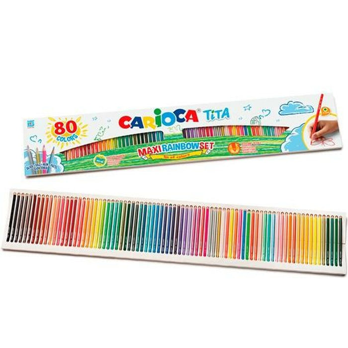 Creioane culori Carioca Tita Multicolor 80 Piese