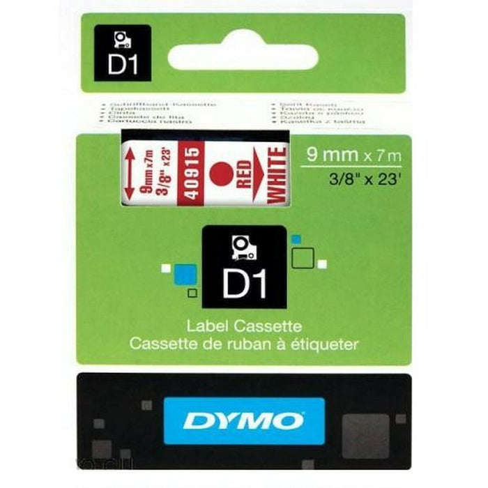 Centură pentru transfer termic Dymo D1 40915 Rojo/Blanco 9 mm x 7 m