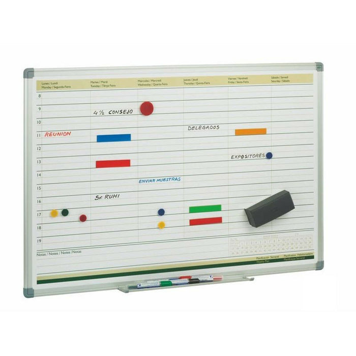 Slate Faibo 60 x 90 cm Planificator săptămânal Alb