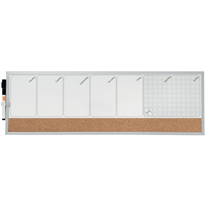 Planificator săptămânal Nobo 58,5 x 19 cm Maro Gri