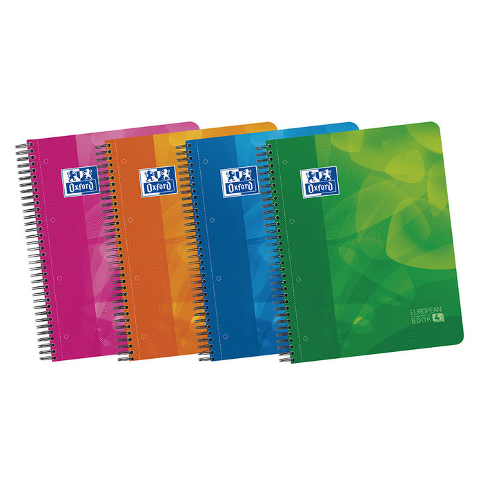 Set de caiete Oxford European Book 4 5 Piese Multicolor A4 120 Frunze