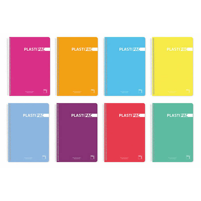 Notebook Pacsa Plastipac Multicolor Din A4 5 Piese 80 Frunze