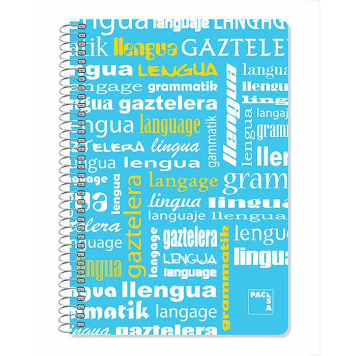 Notebook Pacsa Albastru Multicolor Din A4 4 Piese 80 Frunze