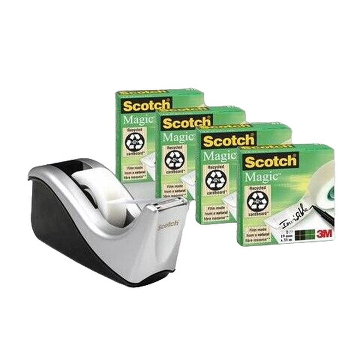 Set de Benzi Adezive Scotch C60-ST4 5 Piese 19 x 33 mm Negru/Gri