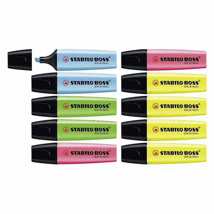 Set de Markere Fosforescente Stabilo Boss Original 10 Piese Multicolor