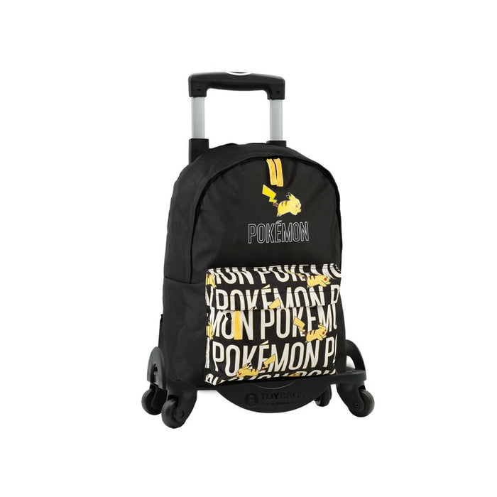 Ghiozdan cu Roți Pokémon Pikachu Negru 41 x 31 x 13,5 cm