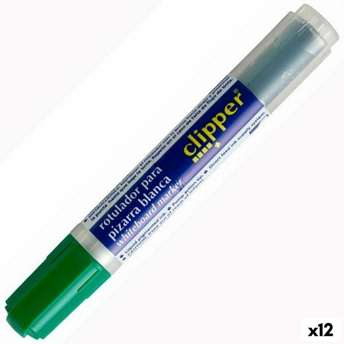 Markere cu cretă lichidă Alpino Liquid Clipper Verde (12 Unități)