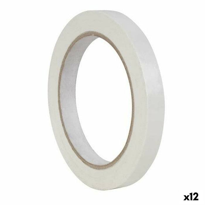 Bandă Adezivă Apli 66 m 12 mm Alb PVC (12 Unități)