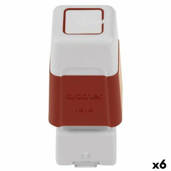 Montaj cu sigiliu Brother Roșu 12 x 12 mm (6 Unități)