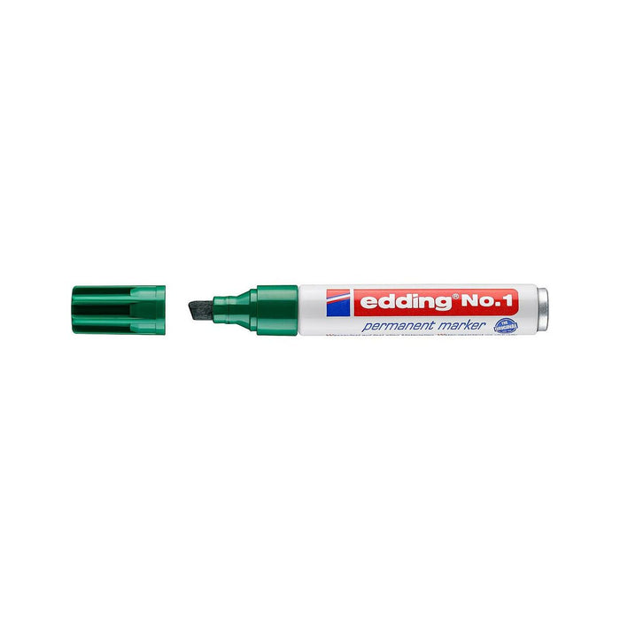 Marker permanent Edding Nº1 Verde (10 Unități)