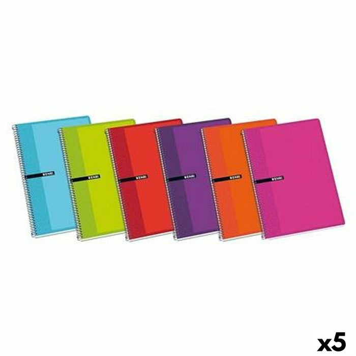 Notebook ENRI Multicolor Din A4 80 Frunze (5 Unități)
