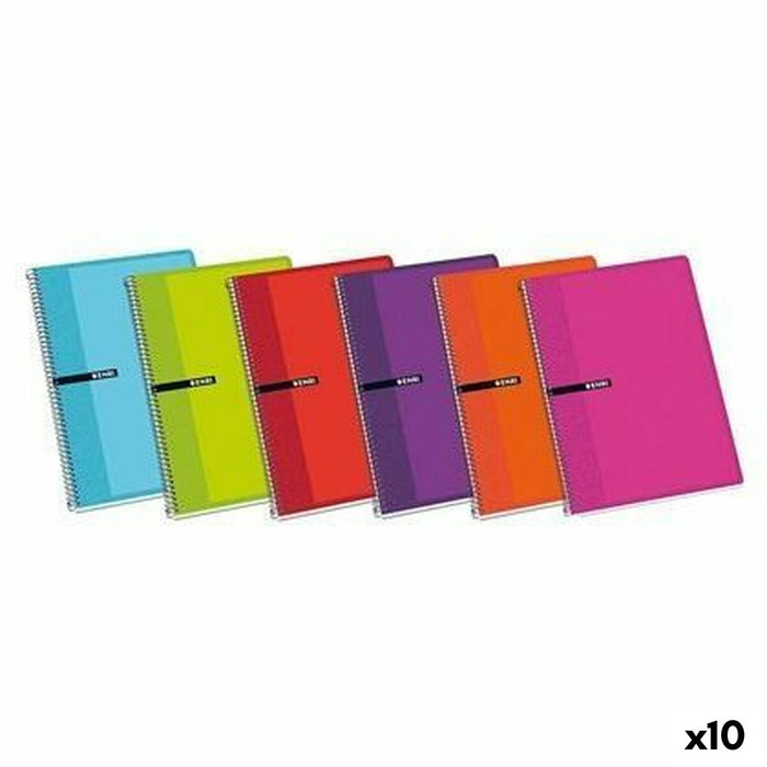 Notebook ENRI Husă moale 80 Frunze 21,5 x 15,5 cm (10 Unități)