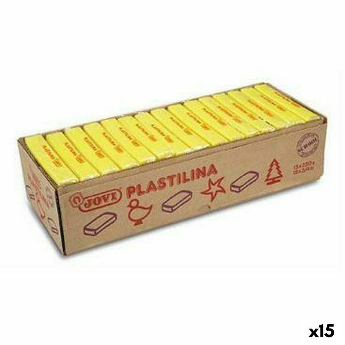 Batoane de plastilină Jovi Galben (15 Unități)