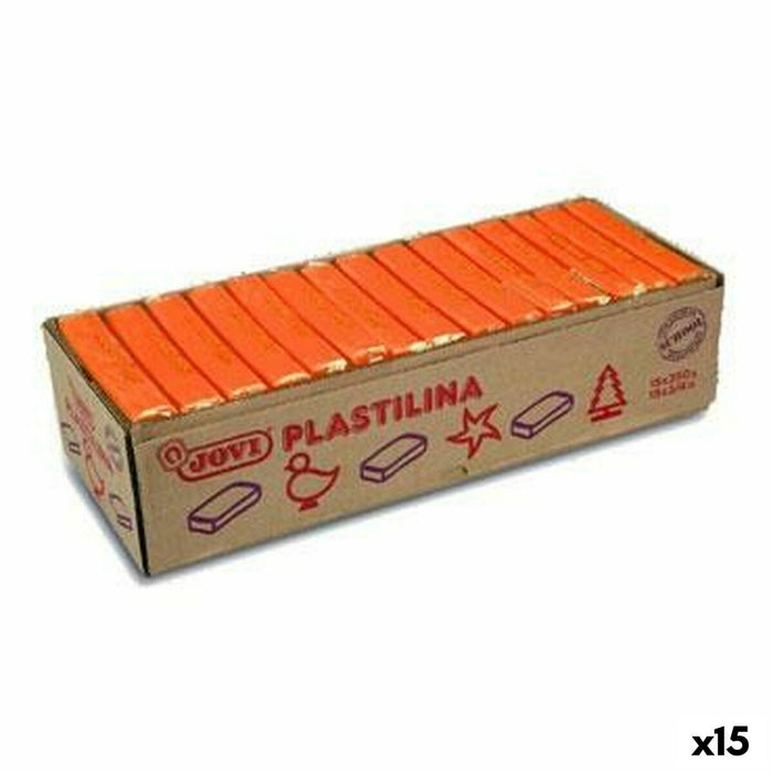 Batoane de plastilină Jovi Portocaliu (15 Unități)