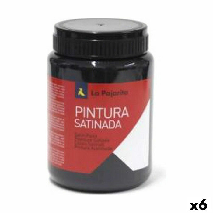 Tempera La Pajarita L-22 Negru Finisaj satinat Şcoală (35 ml) (6 Unități)