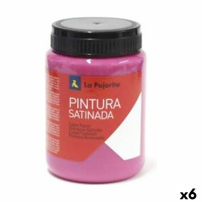Tempera La Pajarita L-24 6 Piese Magenta Şcoală Finisaj satinat