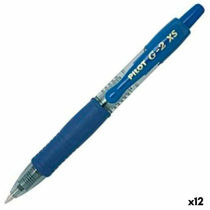 Stilou Roller Pilot G-2 XS Retractabil Albastru 0,4 mm (12 Unități)