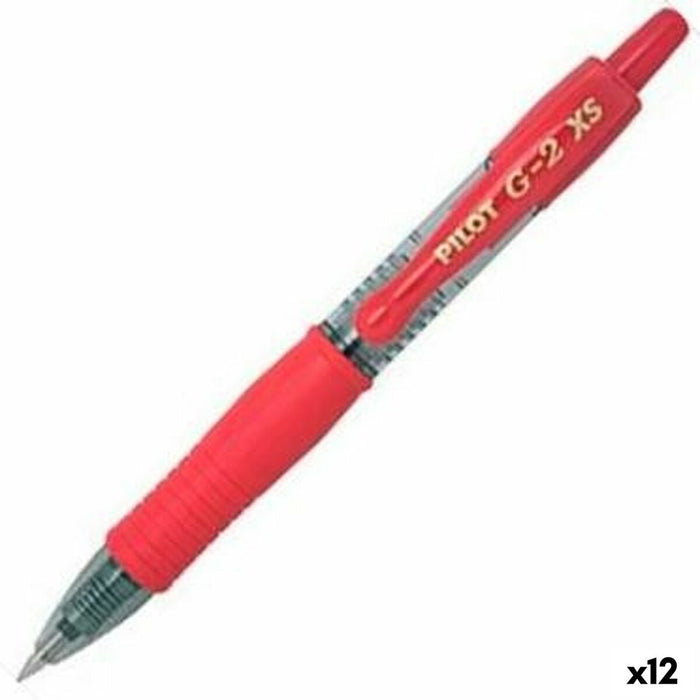 Stilou Roller Pilot G-2 XS Retractabil Roșu 0,4 mm (12 Unități)