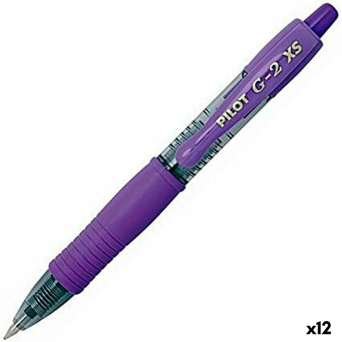 Stilou Roller Pilot G-2 XS Retractabil Violet 0,4 mm (12 Unități)