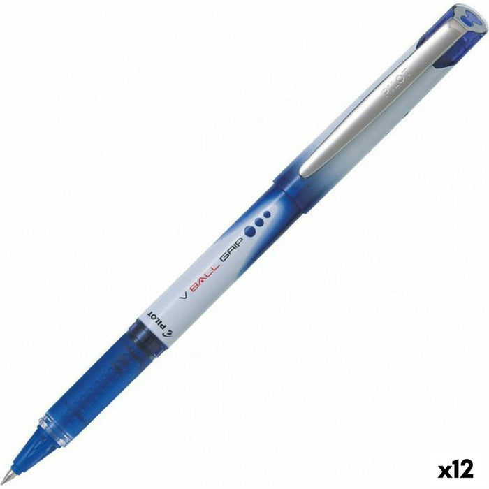 Stilou Roller Pilot V Ball Grip 0,5 mm Albastru (12 Unități)