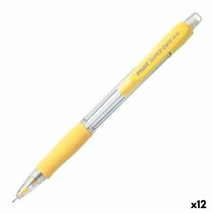 Creion mecanic Pilot Super Grip Galben 0,5 mm (12 Unități)