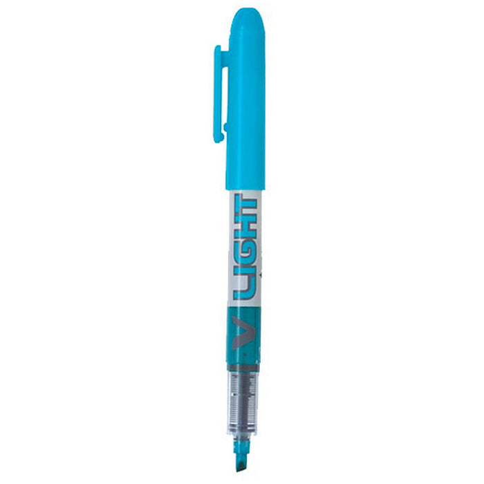 Marker fosforescent Pilot V Light Albastru (12 Unități)