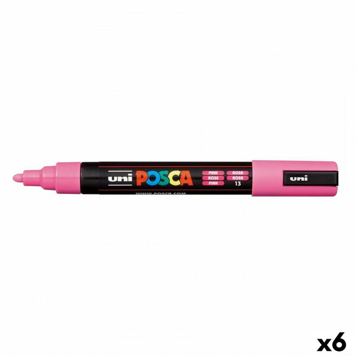 Marker POSCA PC-5M Roz (6 Unități)