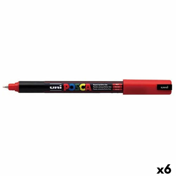 Marker POSCA PC-1MR metalic Roșu (6 Unități)