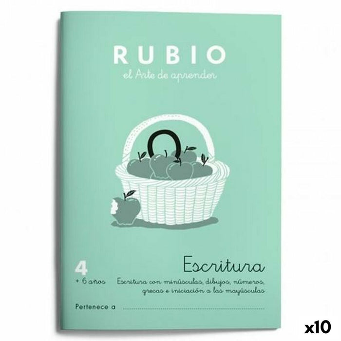 Writing and calligraphy notebook Rubio Nº 4 A5 Spaniolă 20 Frunze (10 Unități)