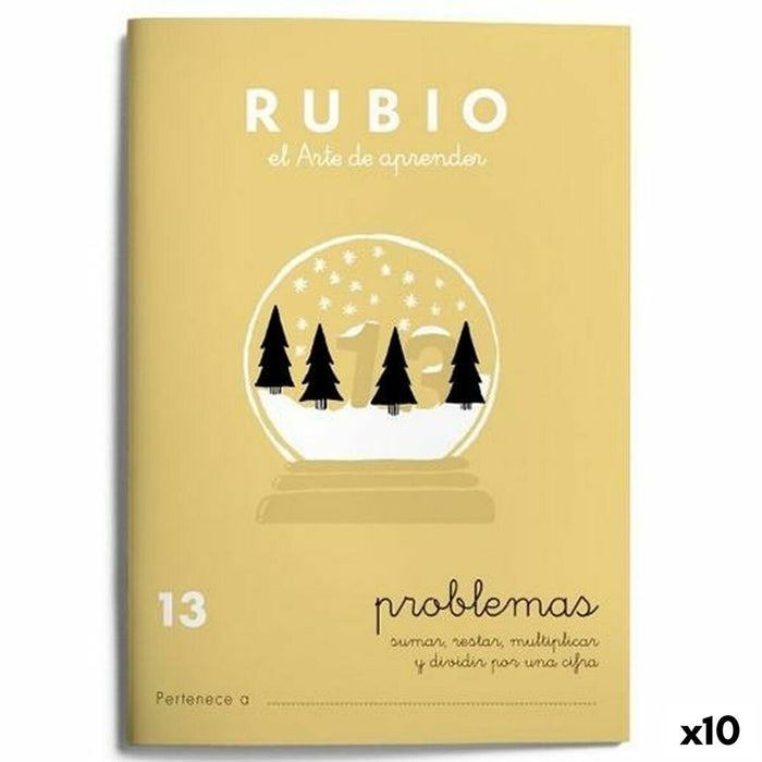 Caiet de matematică Rubio Nº 13 A5 Spaniolă 20 Frunze (10 Unități)