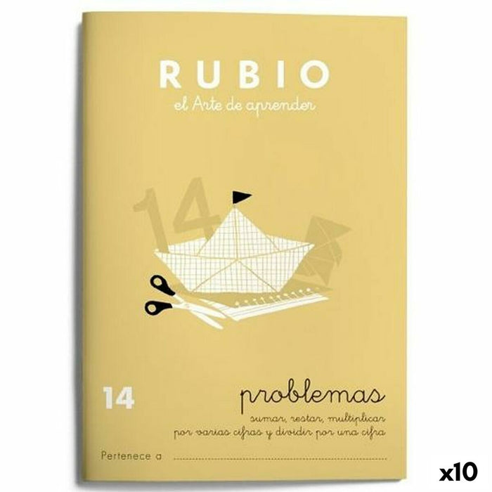 Caiet de matematică Rubio Nº 14 A5 Spaniolă 20 Frunze (10 Unități)