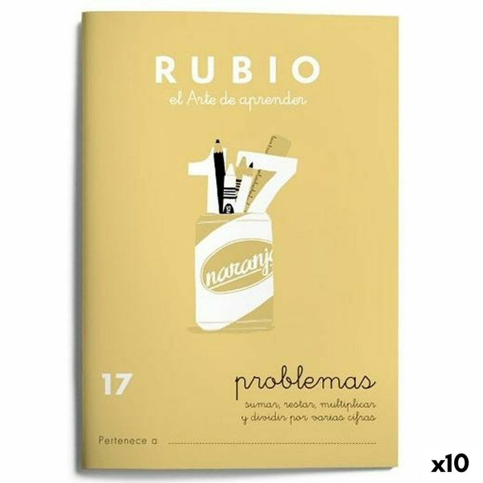Caiet de matematică Rubio Nº 17 A5 Spaniolă 20 Frunze (10 Unități)