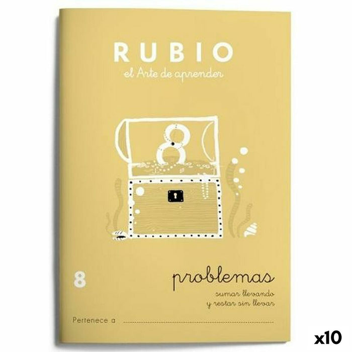 Caiet de matematică Rubio Nº 8 A5 Spaniolă 20 Frunze (10 Unități)