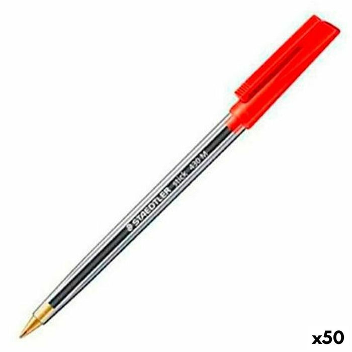 Stilou Staedtler Stick 430 Roșu (50 Unități)