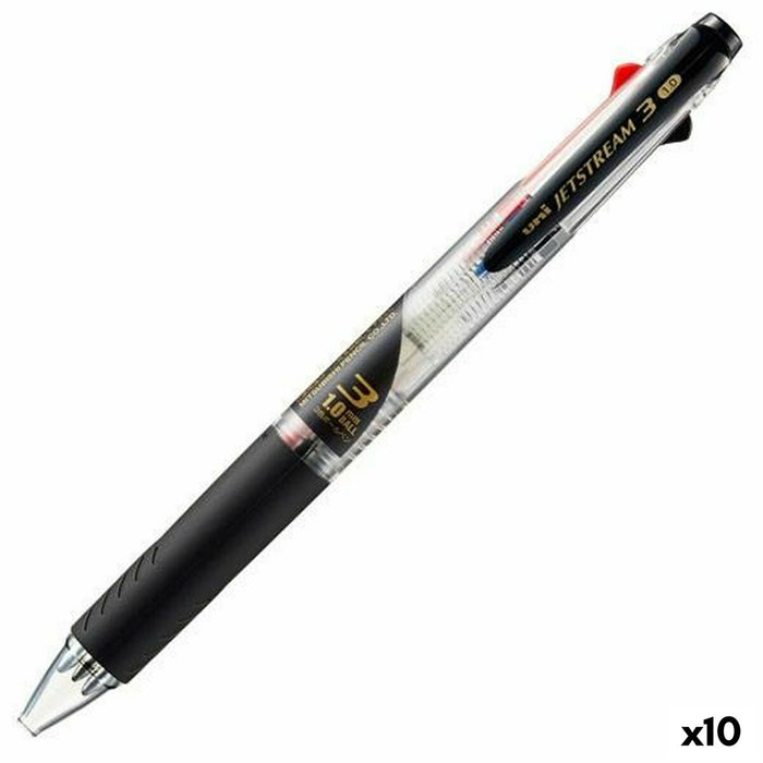 Stilou Uni-Ball Jetstream Roșu Negru Albastru 10 Unități