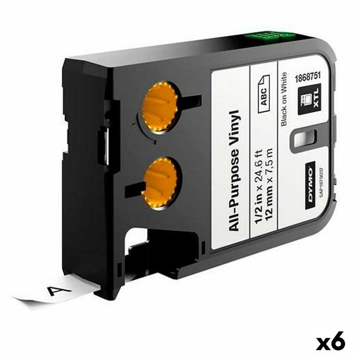 Centură pentru transfer termic Dymo XTL 32 x 12 x 7 mm Alb Negru (6 Unități)