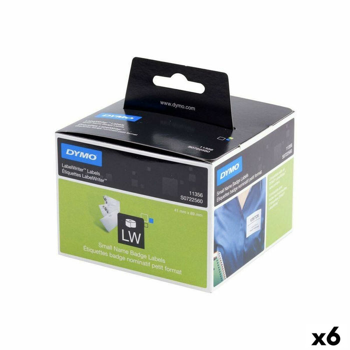 Etichete pentru Imprimantă Dymo LW11356 89 x 41 mm Alb (6 Unități)
