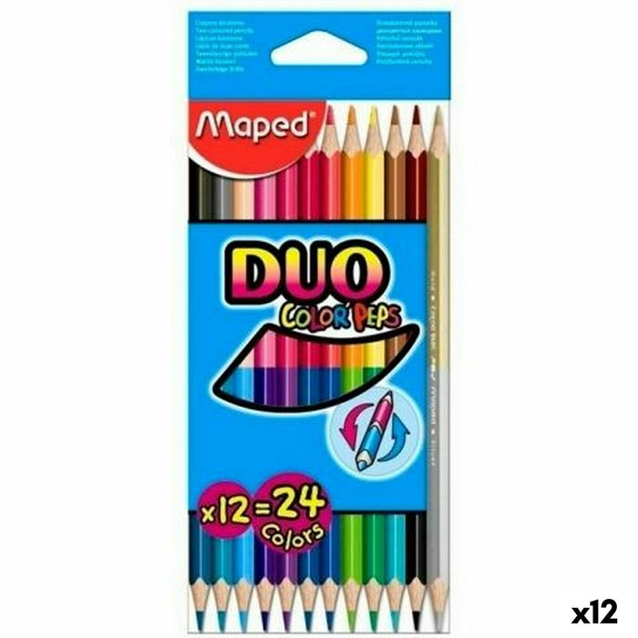Creioane culori Maped Duo Color' Peps Multicolor 12 Piese Cu două capete (12 Unități)
