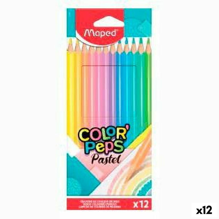 Creioane culori Maped Color' Peps Multicolor 12 Piese (12 Unități)