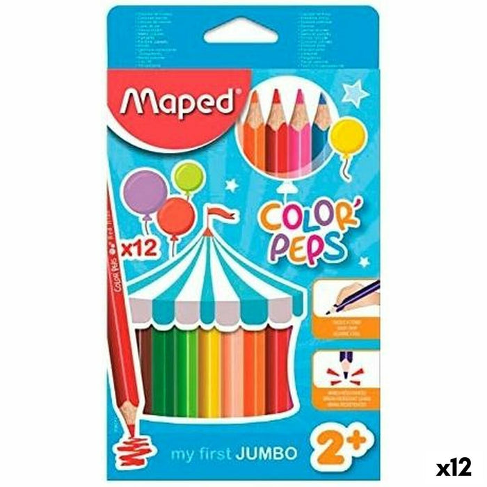 Creioane culori Maped Jumbo Color' Peps Multicolor 12 Piese (12 Unități)