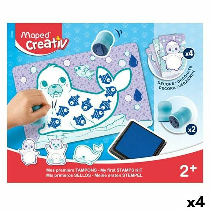 Set pentru Lucru Manual Maped My first stamps kit (4 Unități)