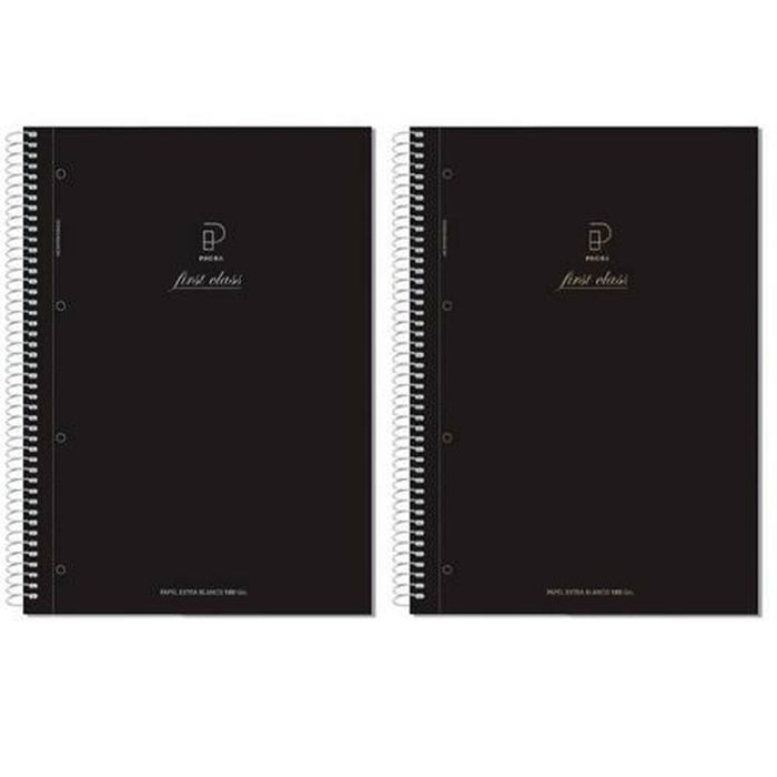 Notebook Pacsa First Class 4 Unități Negru A5 120 Frunze