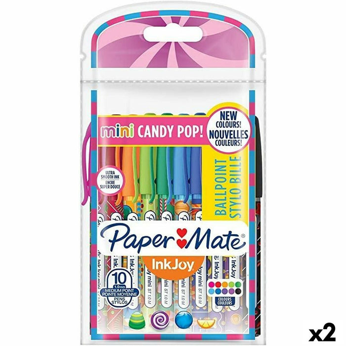 Set de Pixuri Paper Mate Mini Candy Pop Multicolor 1 mm (2 Unități)