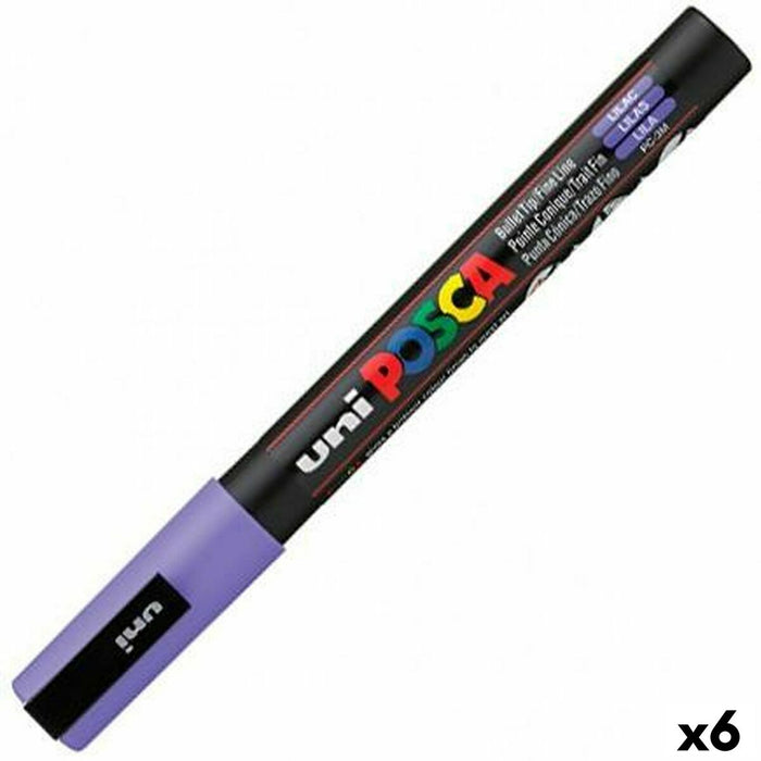 Marker POSCA PC-3M Liliachiu (6 Unități)