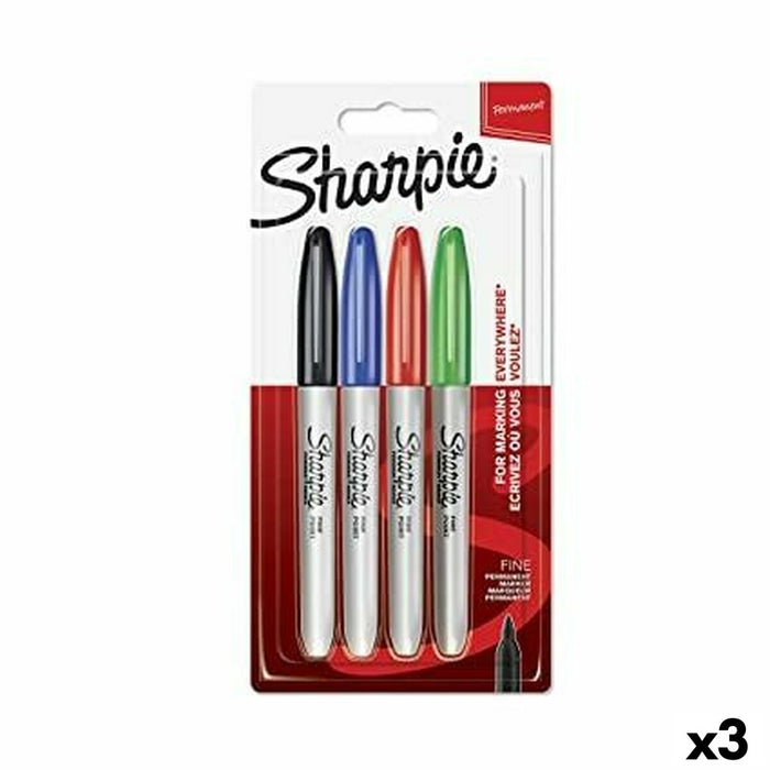 Set de Carioci Sharpie Multicolor 4 Piese (3 Unități)